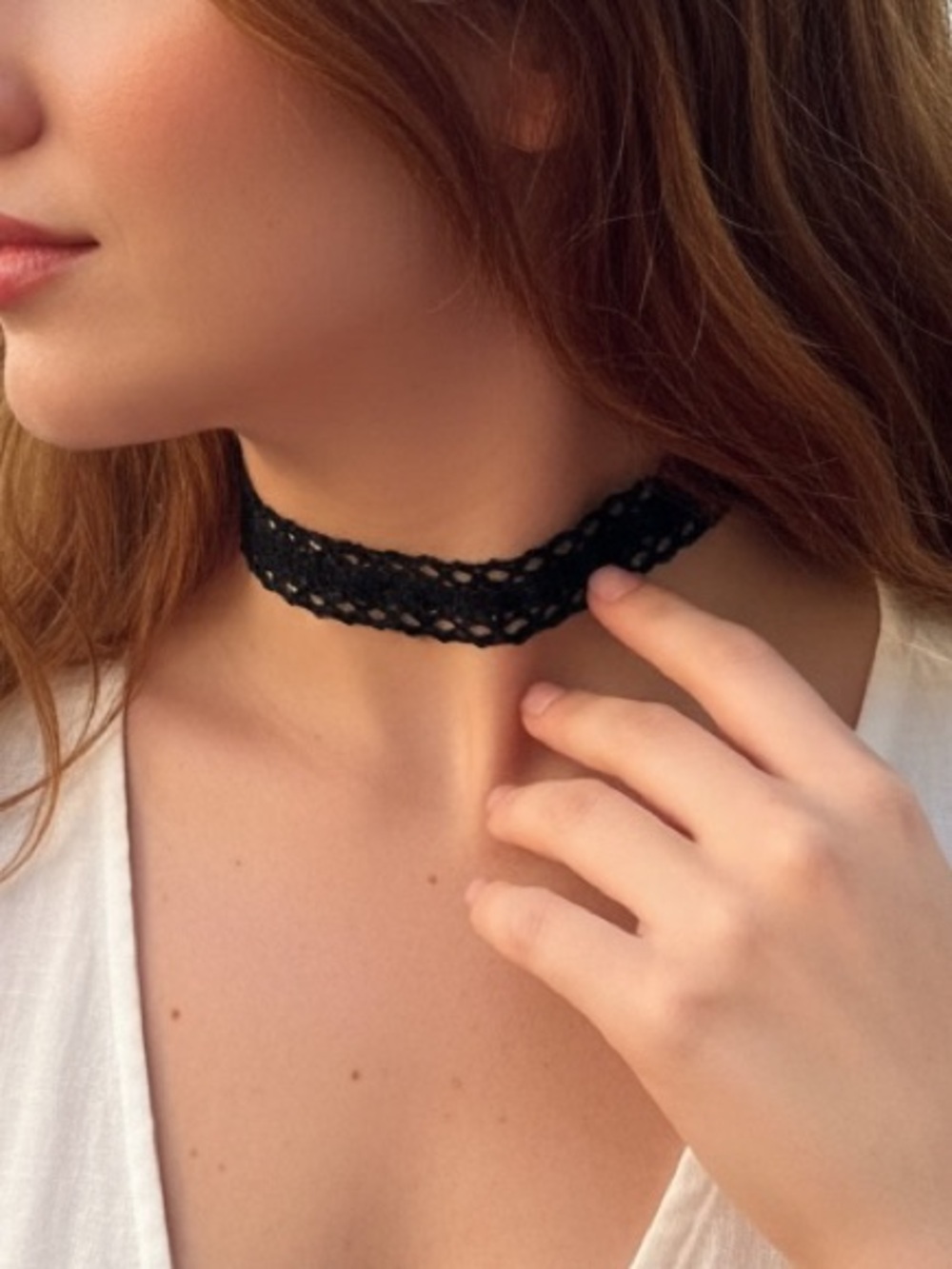 Black Lace Choker Necklace - Elegant Women Jewelry